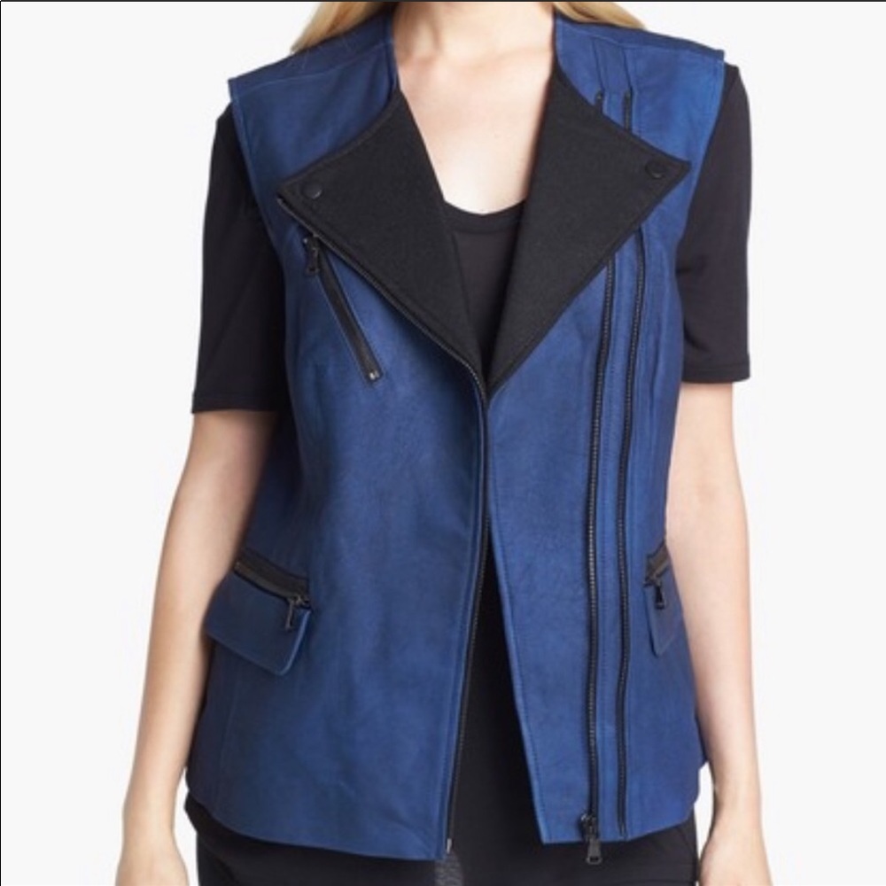 Rebecca Taylor %100 lamb leather vest jacket - Picture 1 of 6